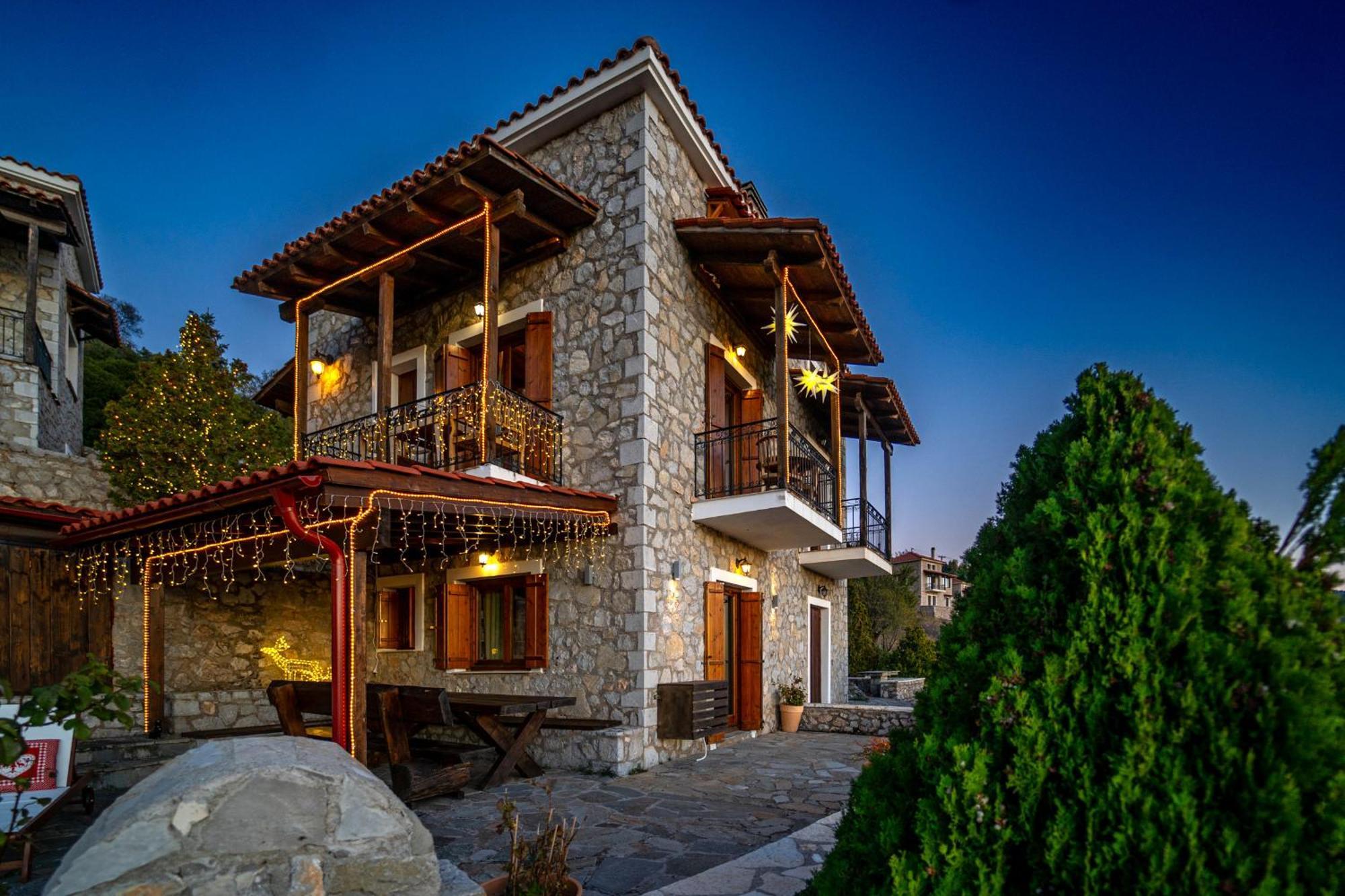 Rock Dandy Deluxe Chalet In Arachova - Delphi, Sauna, Prv Parking, Amazing View ภายนอก รูปภาพ