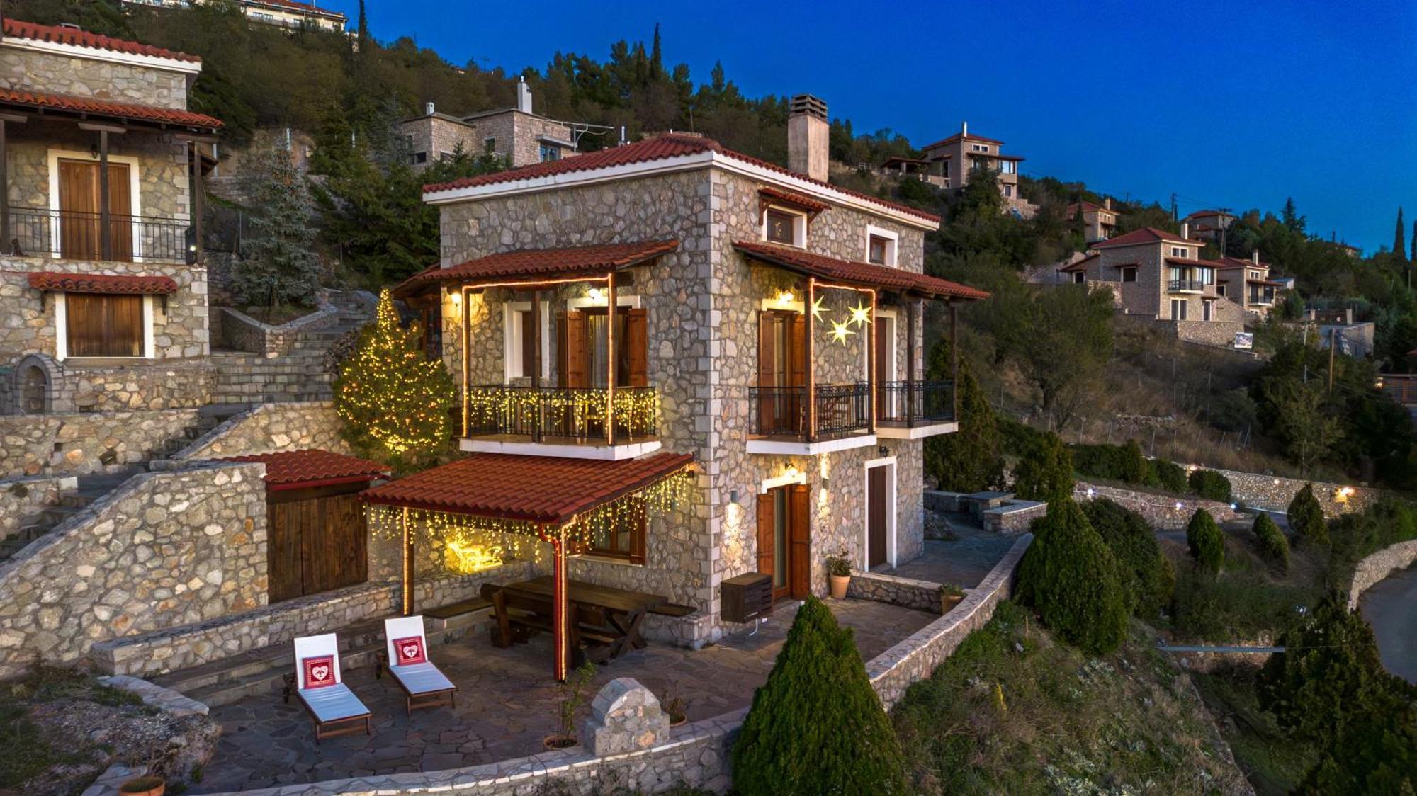 Rock Dandy Deluxe Chalet In Arachova - Delphi, Sauna, Prv Parking, Amazing View ภายนอก รูปภาพ