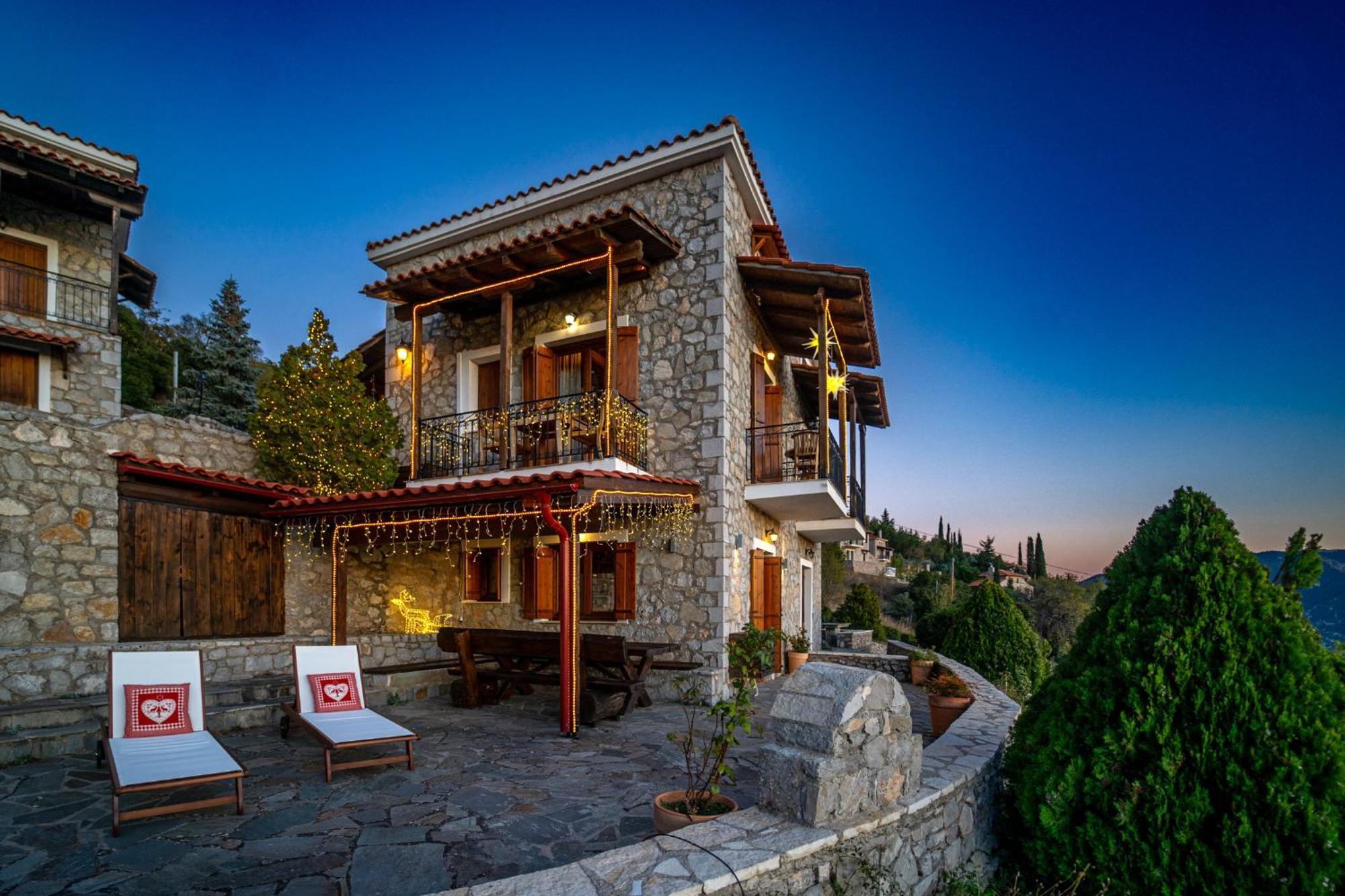 Rock Dandy Deluxe Chalet In Arachova - Delphi, Sauna, Prv Parking, Amazing View ภายนอก รูปภาพ