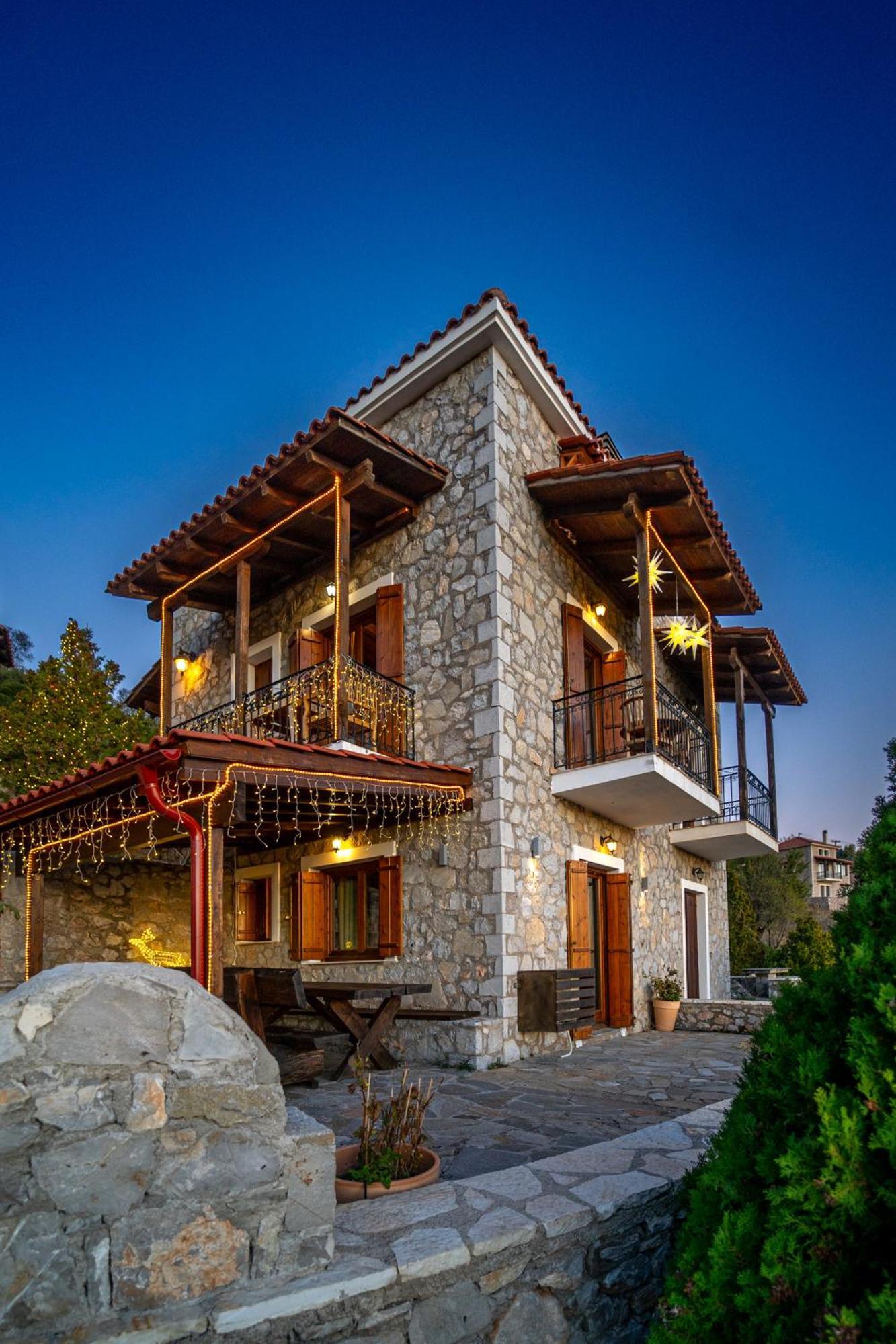 Rock Dandy Deluxe Chalet In Arachova - Delphi, Sauna, Prv Parking, Amazing View ภายนอก รูปภาพ