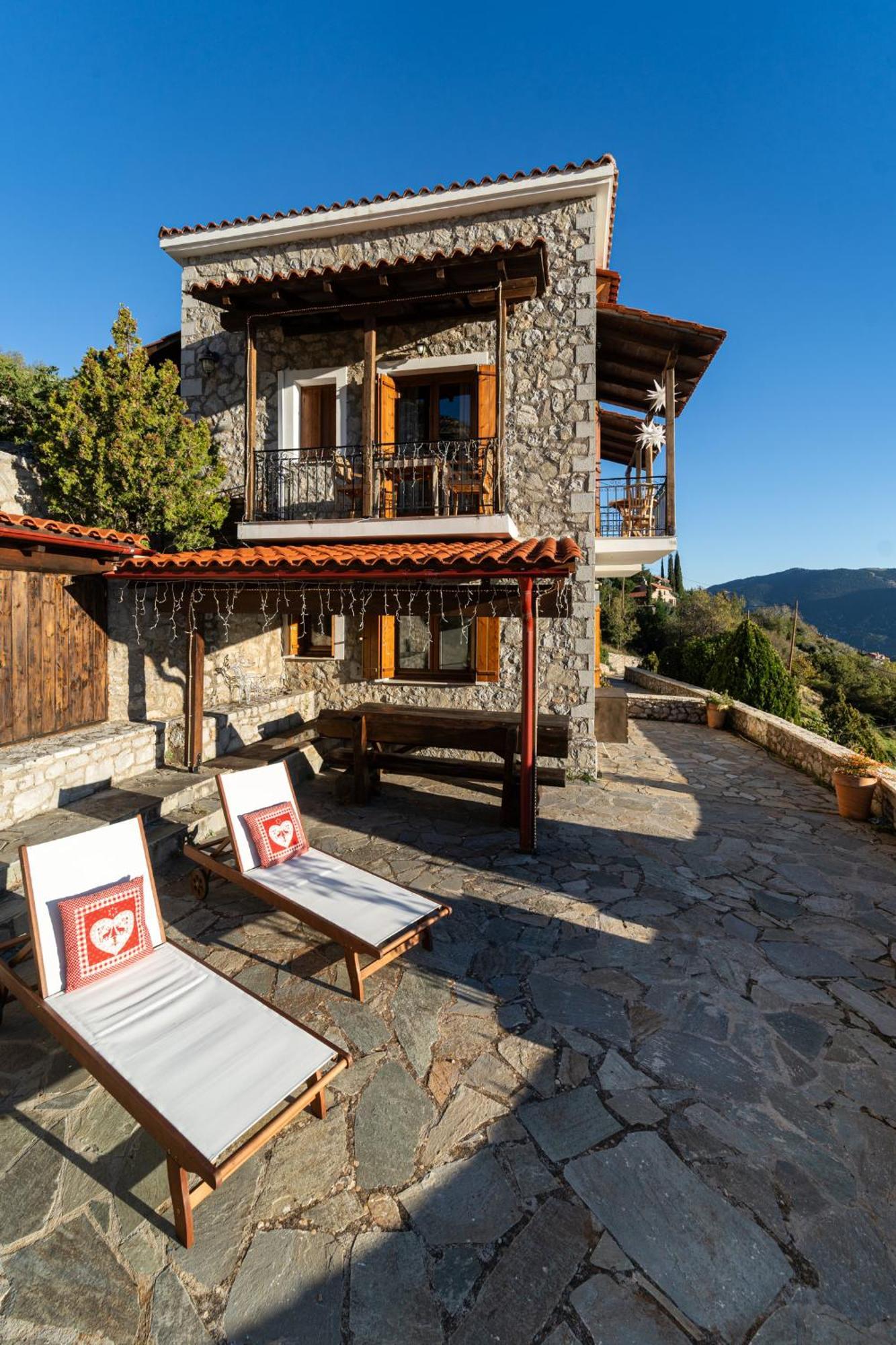 Rock Dandy Deluxe Chalet In Arachova - Delphi, Sauna, Prv Parking, Amazing View ภายนอก รูปภาพ