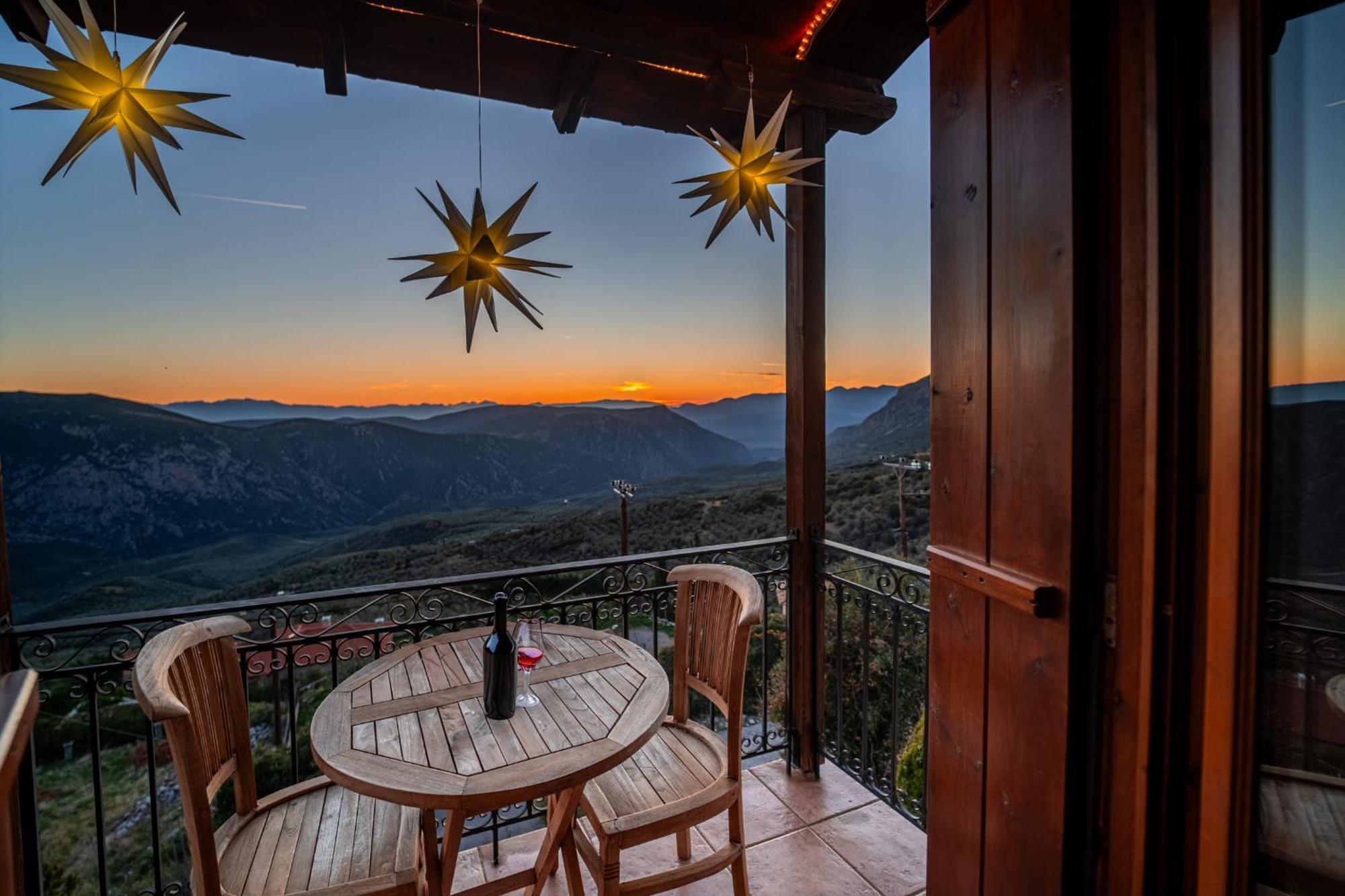 Rock Dandy Deluxe Chalet In Arachova - Delphi, Sauna, Prv Parking, Amazing View ภายนอก รูปภาพ